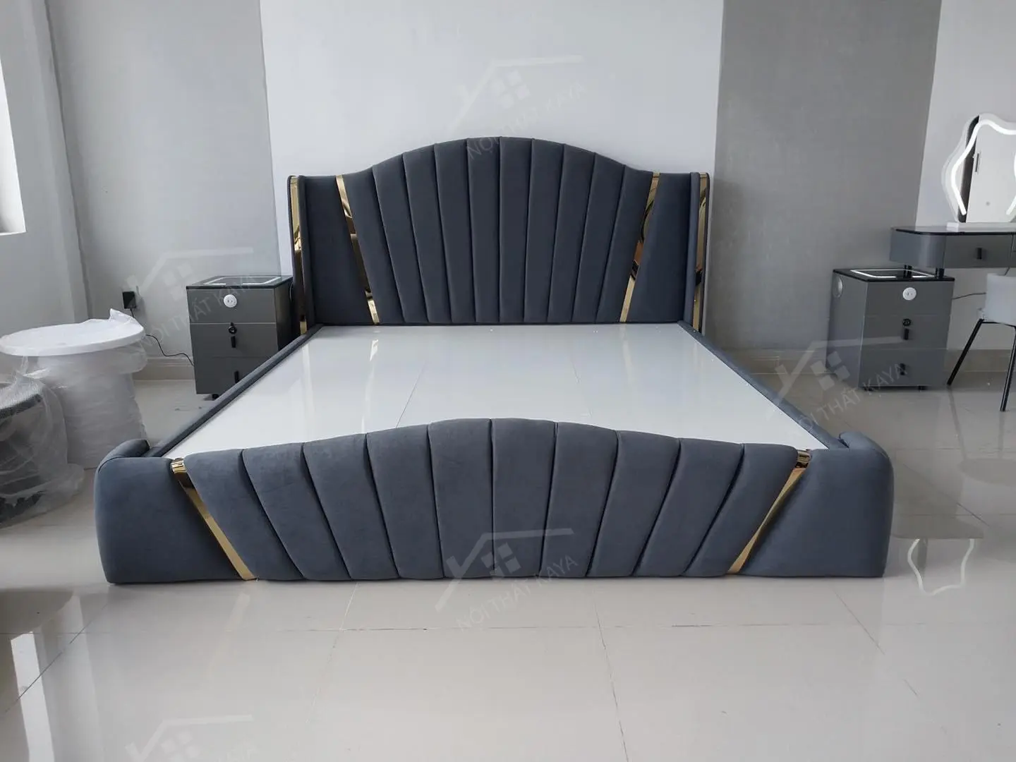 Giường nệm xếp li GNXL018