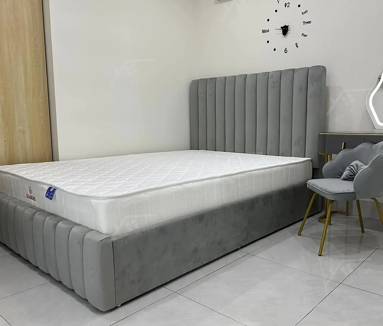 Giường nệm xếp li GNXL029